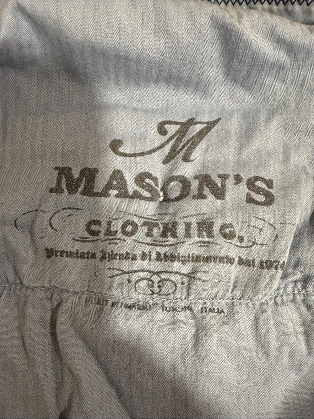 Mason Light Blue Flat Front Cotton Shorts